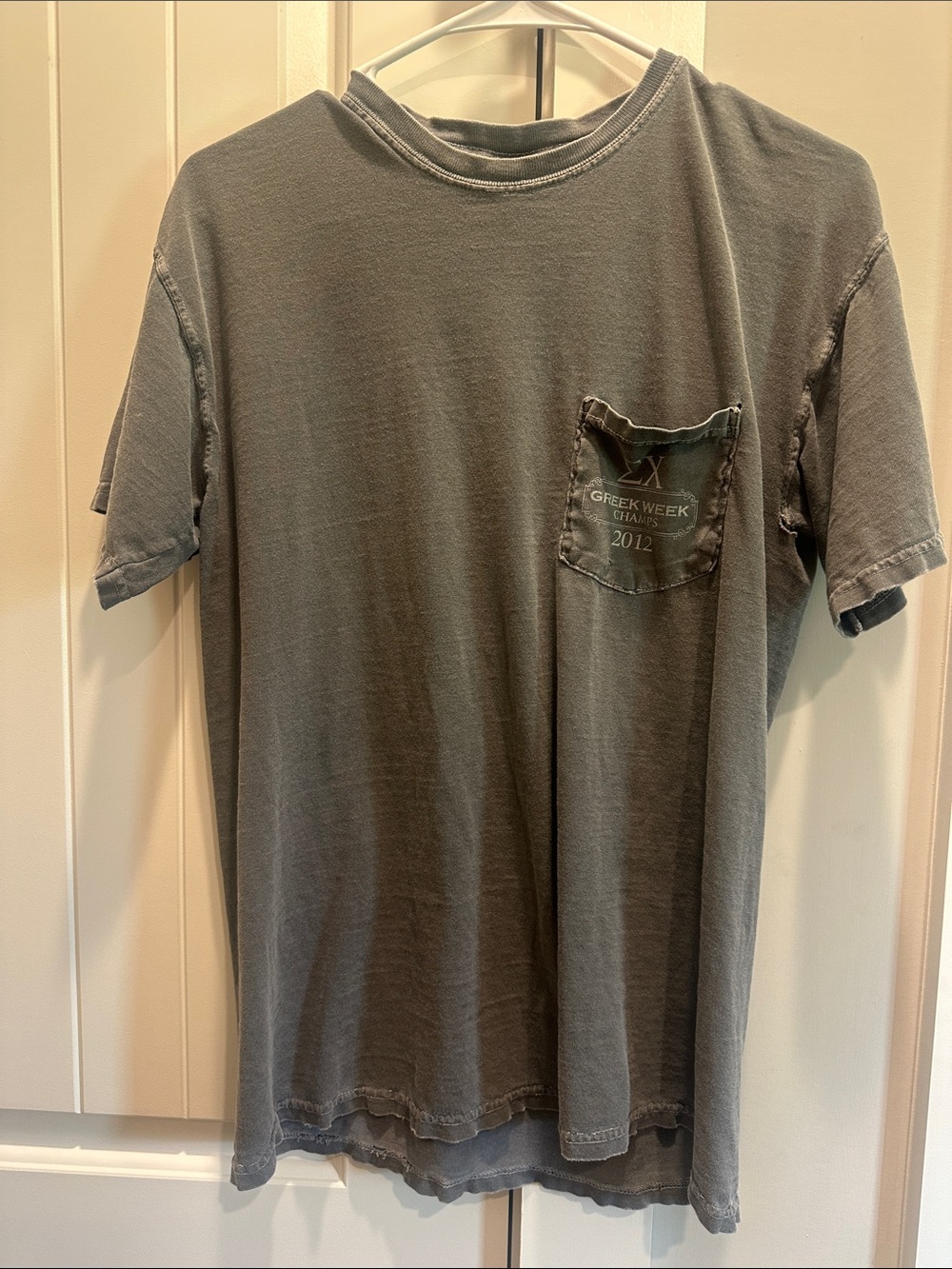 Comfort Colors Gray Short Sleeve Pocket Tee